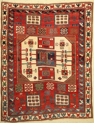 Karachoph Kazak antik, Kaukasus, um 1880, Wolle auf Wolle, ca.214 x 162 cm. Ein musealer und sammelwürdiger Karachoph mit traumhaft schoenen ...