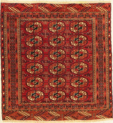 Tekke Herdteppich, Turkmenistan, um 1920, Wolle auf Wolle, ca. 106 x 100 cm, EHZ: 3