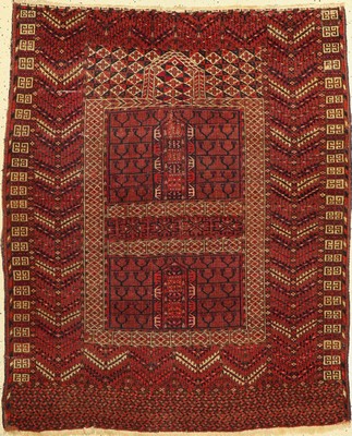 Tekke Engsi, Turkmenistan, Ende 19.Jhd., Wolle auf Wolle, ca. 150 x 123 cm, EHZ: 4-5