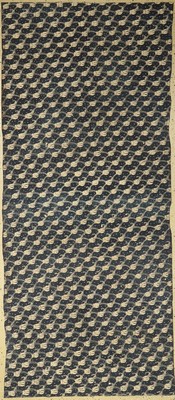 Batik Sarong, traditionelle Kleidung mit Knospen und Rankenmuster, Indigoblau, handbedruckt, Yogyakarta, Indonesien, um 1940/50, Baumwolle, ca. 234 ...