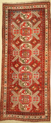 Lenkoran alt, Azerbaijan, um 1960, Wolle auf Wolle, ca. 310 x 133 cm, EHZ: 2-3