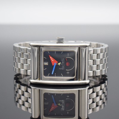 ALAIN SILBERSTEIN Bolido ausgefallene & limitierte Herrenarmbanduhr in Stahl, Frankreich verk. lt. beil. Pap. 12/1999, Automatik, auf 500 Stück ...