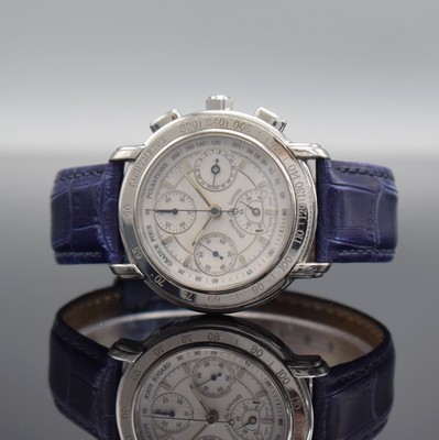 MAURICE LACROIX Réserve de Marche limitierte Herrenarmbanduhr mit Chronograph, Schweiz um 1995, Automatik, Ref. 30586, auf 999 Stück limitiertes ...