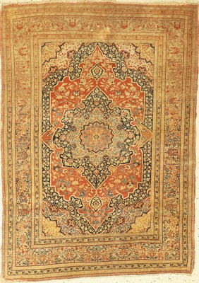 Täbriz Hadjijalili antik, Persien, um 1900,Wolle auf Baumwolle, ca. 175 x 125 cm, EHZ: 4-5