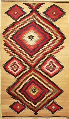 Türkischer Kelim, ca. 60 Jahre, Wolle auf Baumwolle, ca. 308 x 180 cm, EHZ: 2