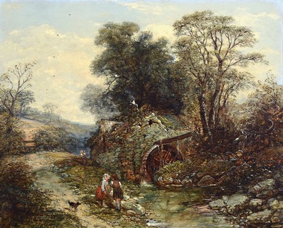 Thomas Creswick, 1811 Sheffield - 1869 Bayswater, Studium bei Joseph Vincent Barber, plenair-Landschaftsmaler von Szenerien aus England, Wales u. ...