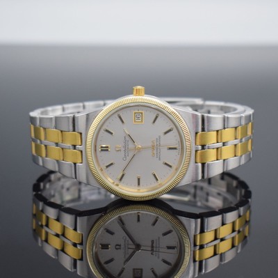 OMEGA Constellation Chronometer Herrenarmbanduhr in Stahl/Gold Referenz 168.0055, Schweiz um 1970, Automatik, Boden m. Darst. Sternwarte verschr., ...
