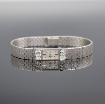 AUDEMARS PIGUET feine & sehr seltene, elegante Damenarmbanduhr in WG 750/000 mit Kaliber 2005, Schweiz um 1966, Handaufzug sog. Backwinder, Boden ...