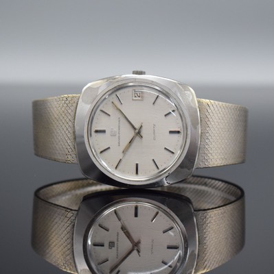GIRARD PERREGAUX Herrenarmbanduhr in WG 750/000 mit neutralem Goldband in WG 750/000, Schweiz um 1970, quarz, massives Gehäuse, Boden geschr., ...