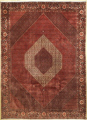 Bidjar Kork fein, Persien, ca. 50 Jahre, Korkwolle, ca. 340 x 250 cm, EHZ: 2-3