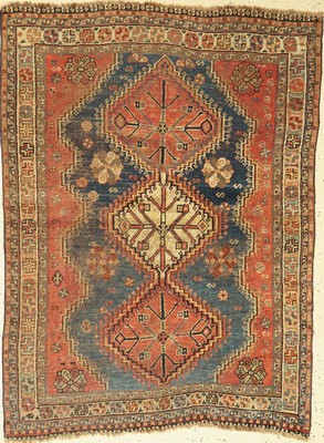 Ghaschgai antik, Persien, um 1900, Wolle auf Wolle, ca. 155 x 117 cm, EHZ: 4-5