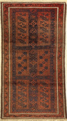 Antiker Belutsch, Persien, um 1900, Wolle auf Wolle, ca. 190 x 105 cm, EHZ: 3-4