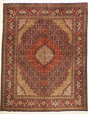 Täbriz fein(50 Raj), Persien, ca. 50 Jahre,Korkwolle mit Seide, ca. 188 x 150 cm, EHZ: 2
