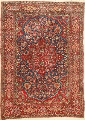 Esfahan Ahmad antik, Persien, um 1900, Wolle auf Baumwolle, ca. 200 x 145 cm, EHZ: 3-4