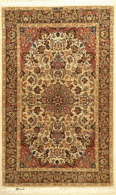 Täbriz fein, Indien, ca. 50 Jahre, Korkwolle, ca. 198 x 124 cm, ca. 1,0 Mio. Kn/qm, EHZ: 2