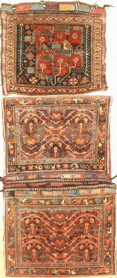 Konvolut aus 2 Taschen, Persien, um 1920/1930 , Wolle auf Baumwolle, ca. 125 x 75 cm & ca. 75 x 65 cm, EHZ: 2-3