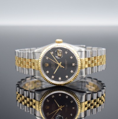 ROLEX Oyster Perpetual Datejust Armbanduhr Referenz 16233, Automatik, Chronometer der Superlative in Edelstahl/Gold komb. inkl. Jubileeband, Boden & ...