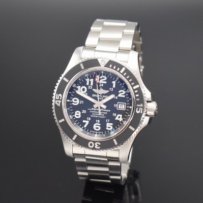 BREITLING Herrenarmbanduhr Superocean II Referenz A17392, Automatik, Schweiz um 2017, Chronometer in Edelstahl inkl. Gliederband m. Faltschl., Boden ...