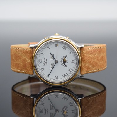 CHOPARD Luna D'Oro Armbanduhr mit Vollkalender Referenz 8055 4, Schweiz um 1995, Automatik, 2-teil. Gehäuse in Edelstahl/Gold, Boden aufgedr., ...
