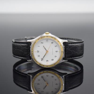 Jaeger-LeCoultre Armbanduhr in Stahl/Gold, Schweiz um 1985, Automatik, Ref. 113.5.89, Boden 4-fach verschr., neutr. Lederband m. orig. Dornschl., ...