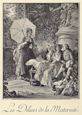 12 Kupferstiche, J. M. Moreau, 1776, mit verschiedenen Szenen aus dem bürgerlichen Leben des 18. Jh., Passepartout, unter Glas gerahmt, jeweils ca. ...