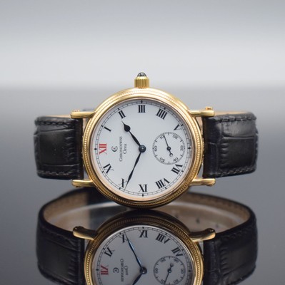 CHRONOSWISS seltene Herrenarmbanduhr Orea in Roségold 750/000 Referenz CH 1161 R, Handaufzug, Schweiz um 2010, beids. vergl., Ränder kannel., Boden ...