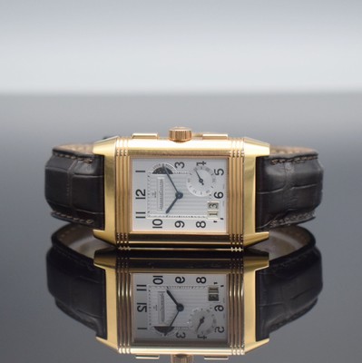 Jaeger-LeCoultre Herrenarmbanduhr Reverso Grande GMT in Rosépink gold 750/000 Referenz Q3022420 / 240.2.18, Handaufzug, um 180 Grad drehbares ...