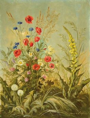 Hans Lechner, o.ä., Detailansicht einer üppigen Blumenwiese, Öl/Lwd, rechts unten signiert, R., 60 x 80 cm