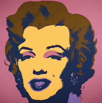 Nach Andy Warhol, Siebdruck auf festem Karton, Marilyn Monroe, Hrsg. Sunday B. Morning, rückseitig mit Stempel des Hrsg. und dem Zusatz: "Fill ...