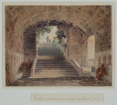 Jean-Lubin Vauzelle, 1776 Angerville-la-Gate -1839 Paris, Schüler des Architekturmalers Hubert Robert u. Jean Charles Nicaise Perrin, hier: ...