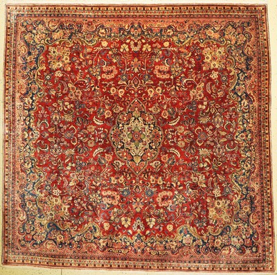 Us Re-Import Sarogh, Persien, um 1930/1940,Korkwolle, ca. 264 x 270 cm, EHZ: 2(Sehr guter Zustand).