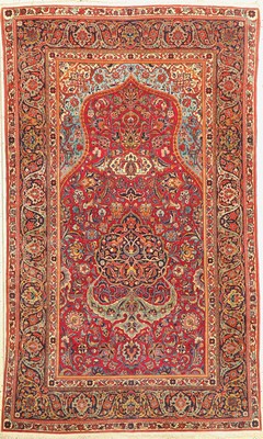 Feiner Kork Keschan, Persien, um 1940, Korkwolle geknüpft auf Baumwolle, ca. 218 x 132 cm, EHZ: 2