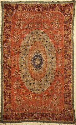 Antiker Europäischer Teppich, ca. 300 x 180cm, EHZ: 3, (Ränder leicht beschädigt)