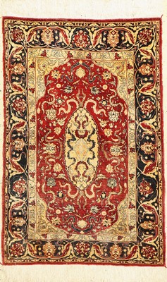 Hereke Seide fein, Türkei, um 1940, reine Naturseide, ca. 117 x 77 cm, ca. 1,0 Mio. Kn/qm, EHZ: 3