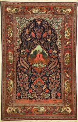 Keschan Kork, Persien, um 1930, Korkwolle, ca. 207 x 135 cm, EHZ: 2-3