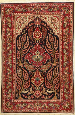 Keschan Kork fein, Persien, um 1930/1940, Korkwolle geknüpft auf Baumwolle, ca, 204 x 137 cm, EHZ: 2-3.