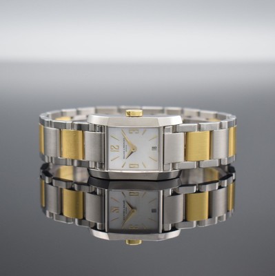 BAUME & MERCIER Hampton Damenarmbanduhr, Schweiz um 2009, quarz, Ref. 65489, Edelstahl & Gold komb., Boden 4-fach verschr., Gliederband m. dopp. ...