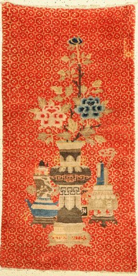 Pao Tow antik, China, um 1900, Wolle auf Baumwolle, ca. 132 x 70 cm, EHZ: 2-3
