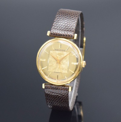 MOVADO Kingmatic Sub Sea seltene Armbanduhr in GG 750/000 Referenz 5141, Schweiz um 1960, Automatik, 2-teil. Gehäuse, Boden geschr., ausgefallene ...