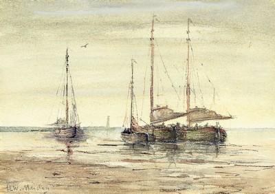Hendrik Willem Mesdag, 1831 Groningen-1915 Den Haag, bedeutendster Vertreter der eigenständigen impressionistischen Haager Schule, hier: ...