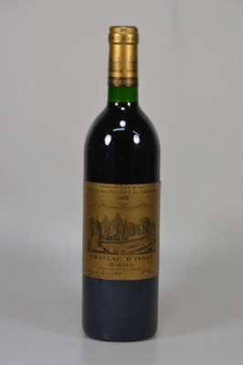 1 Flasche Chateau D'Issan Margaux, 1985, Grand Cru Classe, 750 ml, Top Shoulder, Etikett l. beschm., unverkostet