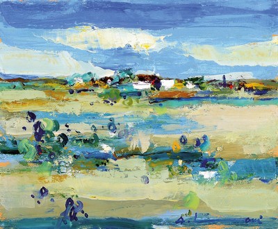 Adrien Moroni, geb. 1943 Monaco, Studium in Nizza, hier: Paysage de Camargue, Öl/Lwd, re. u. signiert, rückseitig betitelt, ca. 38x46cm, R. ca. ...