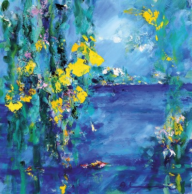 Adrien Moroni, geb. 1943 Monaco, Studium in Nizza, hier: Eden, Öl/Lwd, rechts unten signiert, ca. 50x50cm, R. ca. 73x73cm