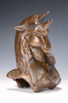 Gernot Rumpf, geb. 1941 Kaiserslautern, Einhorn, Bronzeskulptur, sign, num III/V, H. ca. 22.5cm