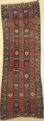 Antiker Daghestan, Kaukasus, 19.Jhd., Wolleauf Wolle, ca. 326 x 15 cm, EHZ: 4