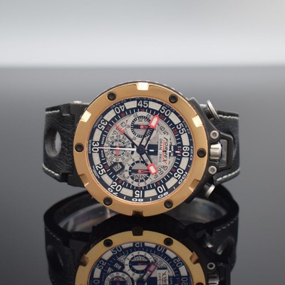 FORMEX Armbandchronograph GP 997 aus der HPG Radel Collection Referenz 997.3.9024, Automatik, pultförmiges Geh. aus Edelstahl/Titan z. T. PVD ...