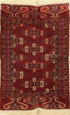 Yomud Kepsegül Herdteppich, Turkmenistan, um 1920, Wolle auf Wolle, ca. 114 x 74 cm, EHZ: 3(Trittfalten)