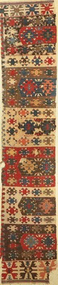 Konya Kelim antik(1 Bahn), Türkei, 19.Jhd.,Wolle auf Wolle, ca. 307 x 62 cm, Alters-und Gebrauchsspuren)