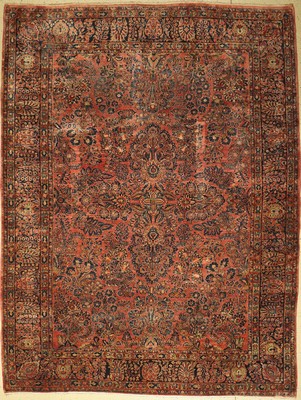 Us Re-Import Sarogh, Persien, um 1920/1930,Wolle auf Baumwolle, ca. 350 x 267 cm, EHZ: 3