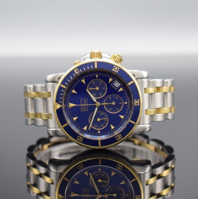 ZENITH El Primero Rainbow Herrenarmbanduhr mit Chronograph in Stahl/Gold, Schweiz verk. lt. beil. Garantiekarte 08/2001, Automatik, Ref. ...